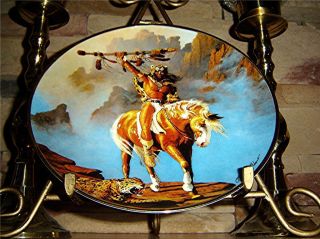 Hermon Adams Spirit of The South Wind Indian Franklin Mint Plate