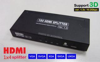 Port HDMI Audio Video 1x4 Splitter V1 3B Bluray 1080p