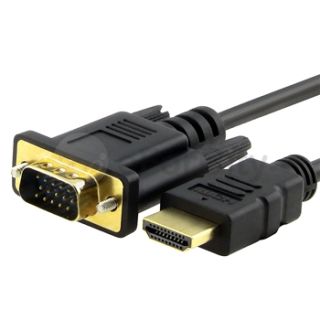 HDMI Gold Male to VGA HD 15 Male Cable 6ft 1 8M 1080p