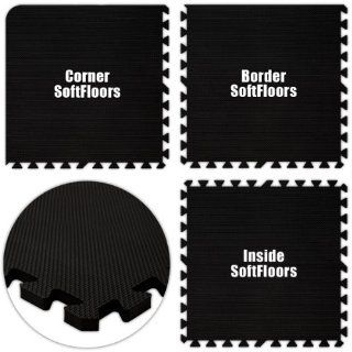 Floor Pad, SoftFloors, Black, 6 x 28 Set, Total Sq. Ft