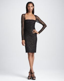  meister long sleeve sequined cocktail dress original $ 390 now $ 136