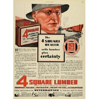 1929 Ad 4 Square Lumber Weyerhaeuser Forest Products St