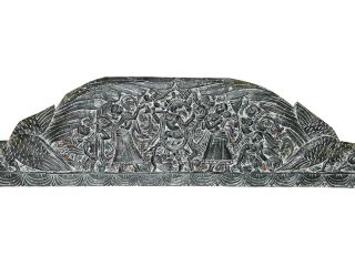 Antique Headboards Standing Krishna Carved Wall Panel 72x18 India