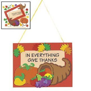 In Everything Give Thanks Door Hanger Craft Kit   Crafts