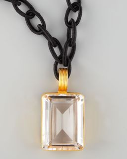 Y17ES Dina Mackney Rock Crystal Pendant Necklace