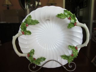Fitz and Floyd Vintage Holly Christmas Bowl