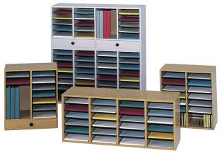 Safco Model 30 Compartment Literature Organizer with Doors
