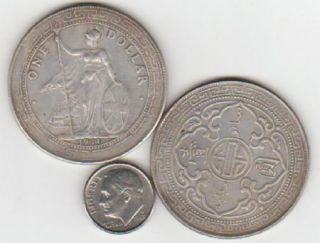 hk5 1911 hong kong china one dollar silver coin description replica