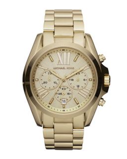 Y0XNC Michael Kors Mid Size Bradshaw Chronograph Watch, Golden