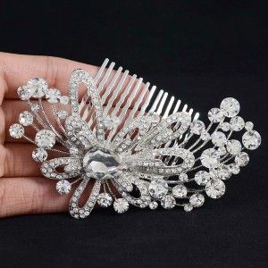 Hot Retro Pretty Bridesmaid Bridal Comb Wedding Swarovski Crystals