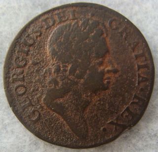 1726 Woods Hibernia Half Penny Coin