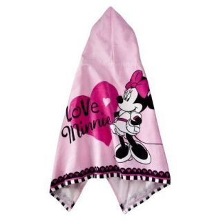  Minnie Mouse Kids Girls Pink Terry Hooded Beach Pool Bath Towel