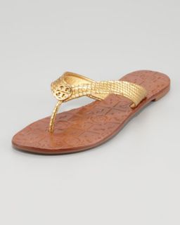  available in gold $ 135 00 tory burch thora2 metallic thong sandal