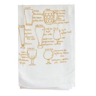 Girls Can Tell Beer Glassware Diagram Floursack Towel
