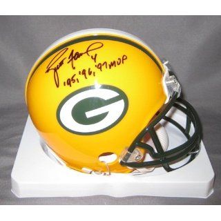 Brett Favre Autographed Packers Mini Helmet w/ 95, 96, 97