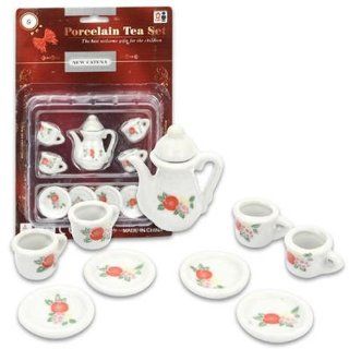 Porcelain Tea Set for Kids 9 Piece Case Pack 48 Toys