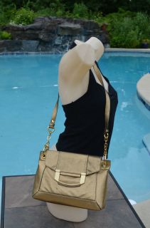 Milly Paige Metallic 70s Shoulder Bag NWT Gold