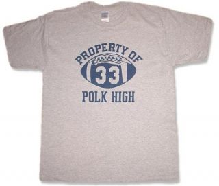  with Children Property of Polk High 33 Mens T Shirt Tee Gray Clothing