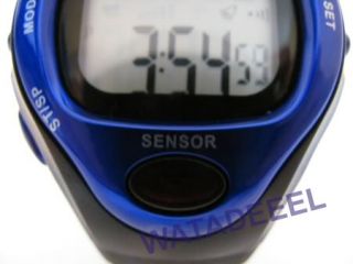 New Pulse Heart Rate Monitor Calories Counter Fitness Watch Blue