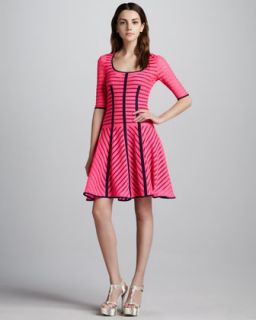 T615L Nanette Lepore Auction Striped Knit Dress