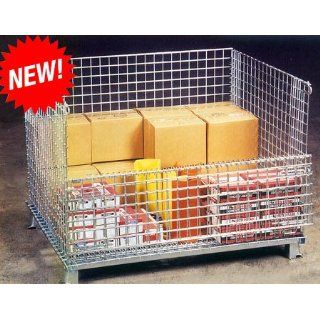Wire Mesh Basket   Collapsible/Stackable   40L x 48W x