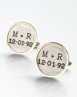 Heather Moore Personalized Round Cuff Links   