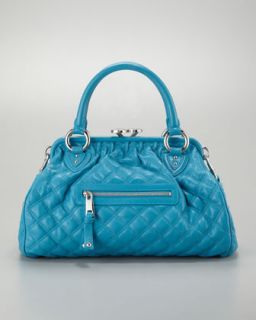 Marc Jacobs Stam Quilted Satchel Bag, Turquoise   