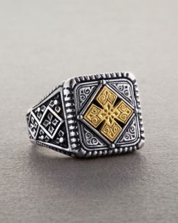 Konstantino Silver & Gold Cross Ring   Neiman Marcus