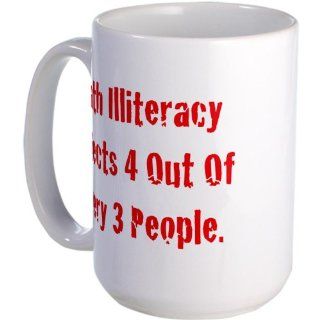 Math Illiteracy Large Mug Large Mug by  Kitchen