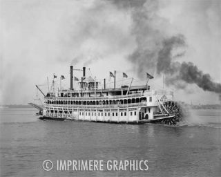 Antique New Orleans Steamboat Steam SHIP Boat Early 1900s 8 1 2 x11