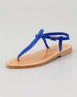 picon t strap thong sandal blue $ 255