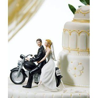 Davids Bridal Motorcycle Bride and Groom Cake Topper