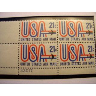 US Postage Stamps, 1971, USA & Jet, S# C81, Plate Block of