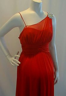 New Red Off Shoulder Bolero Maternity Dress Medium Sexy