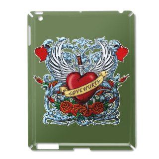 iPad 2 Case Green of Love Hurts with Sword Heart Thorns