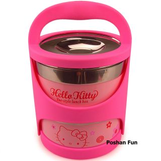 Hello Kitty 1 6L 2 Tier Stainless Steel Bento Lunch Box Thermos w