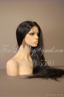 Indian Virgin Hair Full Swiss Lace Wig Very Long Hair