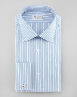 striped french cuff dress shirt blue white $ 485