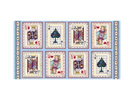 Royal Family Playing Cards Ace King Jack Fabric Panel