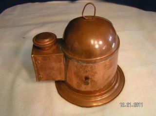 Vintage Binnacle Compass with Oil Lamp C Plath Germany Brass Copper