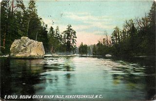 NC HENDERSONVILLE BELOW GREEN RIVER FALLS MAILED 1908 K34251