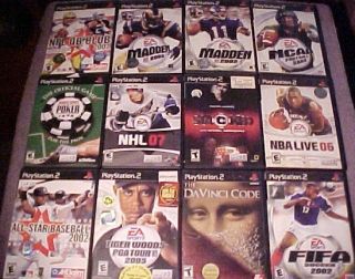 Lot of 12 Sony PlayStation 2 PS2 Games World Series Poker PGA Tour