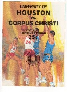 1973 Houston Cougars V Corpus Christi Basketball Prog