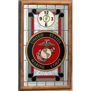 United States Marine Corps Framed Glass Wall Clock: Sports