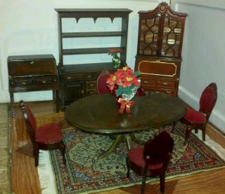 High quality dollhouse furniture bespaq HOM victorian dining room set