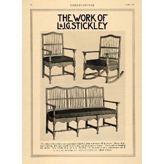 1916 Ad Rocker Bench Couch L & J G Stickley Furniture
