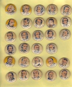 29 different 1933 cracker jack pin president lot