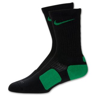 Nike Elite Basketball Crew Socks Black/Court Green