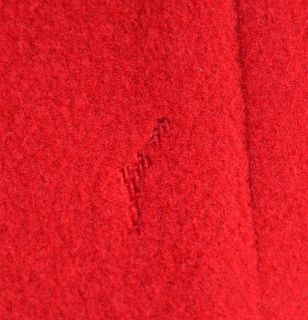Herman Kay Bright Red Wool Double Breasted Womans Short Coat Sz M