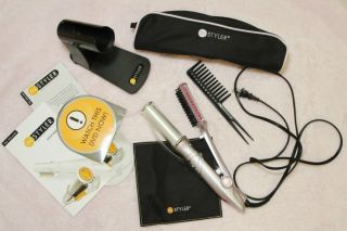 Instyler In Styler rotating hot iron with accessories 1 1 4 barrel EUC